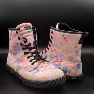 Dr. MartensWomen's Pink Sheridan Rainbow Suede Boot